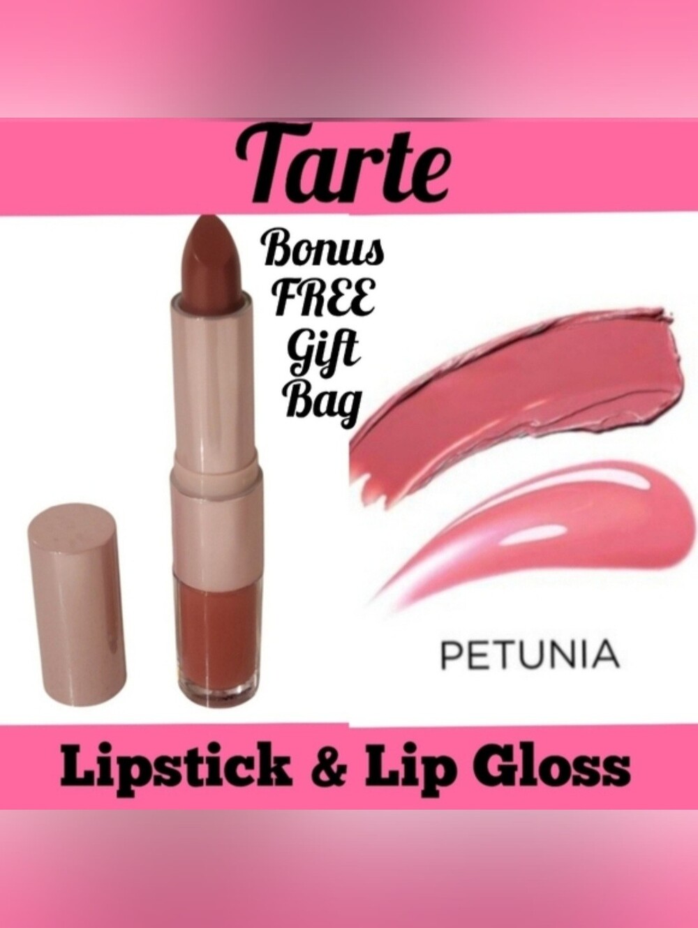 1 Tarte Maracuja Juicy Lip Sculptor Lipstick & Gloss .24oz New PETUNIA